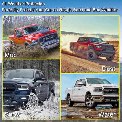 Tecoom Custom Mud Flaps Splash Guards Fit for 2019-2023 Ram 2500/3500 Trucks with OEM Fender Flares(not Power Wagon), Black Front and Rear Mud Guard Set of 4 - Image 4