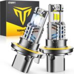 FAHREN H13/9008 Light Bulbs, 6500K Cool White, 50000LM High Brightness, 32 CSP Chips, 1:1 Halogen Size, IP68 Waterproof Fog Light, Long Lifespan, Plug and Play,Pack of 2