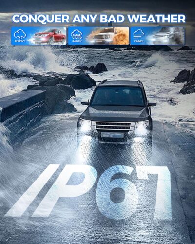 Marsauto H10 9145 LED Fog Light Bulbs 12,000LM, 1:1 Size 360° Illumination 9140 H10 Fog Lights LED, 6500K White Strong Penetration, Upgraded LED Chips 9145 9140 LED Fog Lights, Accessory Light Kits - Image 8