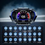 obd2 gauge display, head up display for car, Digital Speedometer, Tachometer, Water Temperature Gauge, Multi-Data Smart Gauge, Trip Computer Fuel Pressure Tester for All cars - Image 3