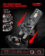 KATANA H7 Light Bulbs, No Adapter Required 400% Brightness 6500K Non-Polarity Plug and Play, Powersports, Pack of 2 - Image 2