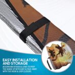 BDK Golden Sunset Beach Front Windshield Sun Shade Accordion Folding Cute Car Window Shades for Truck & Car Sunshade Shield for Sun UV Rays - Visor Protector Keeps Your Vehicle Cool - 58 x 27 inches - Image 5
