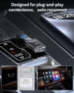 OTTOCAST Mini Edge 2025 Wireless Carplay Adapter & Android Auto Wireless Adapter for Apple iPhone Samsung Android Phone 2-in-1, USB Car Accessories, 5 GHz Wi‑Fi Bluetooth 5.0 Voice Control Plug & Play - Image 5
