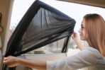 Autopect Side Window Sunshade Sock Screen-Shade (Pack of 2) – Block Sun Rays to Keep Car Interior Cool and Comfortable – Elasticized Universal Fit Mesh Sun Shade for Car, Truck, SUV, Van - Image 2