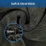 Microfiber Car Cleaning Cloths,1200 GSM Ultra Thick Microfiber Towels for Cars, Soft Car Drying Towel for Washing, Polishing and Auto Detailing 16'' x 16'' (3 Pack) - Image 2