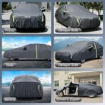 Car Cover for 2011-2025 Hyundai Elantra | 2011-2025 VW Jetta, All Weather Custom-fit Waterproof Cover with Zipper Door & Windproof Bands for Sun UV Rain Dust Snow Wind Protection Scratch Resistant - Image 7
