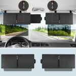 Veharvim Sun Visor Extender for Car (Polarized, Zipper Slider& Prevents Fingerprints, UV400, PC Lens), Visor Extender Attachment for Car Visor, Anti-Glare for Safe Driving (Passenger Side)