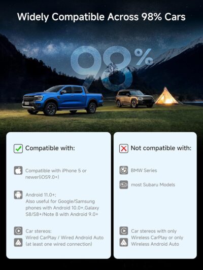 Magic CarPlay Box, Wireless CarPlay Adapter Supports for Netflix/YouTube/TF Card, AI Box Carplay, Plug & Play, Drivechat with AI Skills, Dual WiFi, Bluetooth, Fits for OEM Wired CarPlay Cars - Image 9