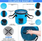 AUTODECO 44Pcs Car Wash Detailing Kit Cleaning Kits with Foam Gun Sprayer Wash Mop with Long Handle Collapsible Bucket Large Wash Mitt Towels Complete Interior Exterior Car Washing Supply Set Blue - Image 4
