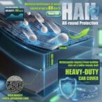 Hail Protector Car Cover, Anti Hail Thickened Multi-Layered EVA Car Cover Waterproof All Weather Protection with Car Sun Visor,Outdoor Hail Protection Cover, Fit Sedan/Coupe-Length 186-193 Inch. - Image 2