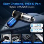 2-in-1 Handheld Vacuum & Blower with 20000PA Suction – 0.76 lb Weighs Mini Vacuum Cleaner Cordless for Quick Car, Home, Hand Vac with HEPA Filter & 5 Attachments - Image 6