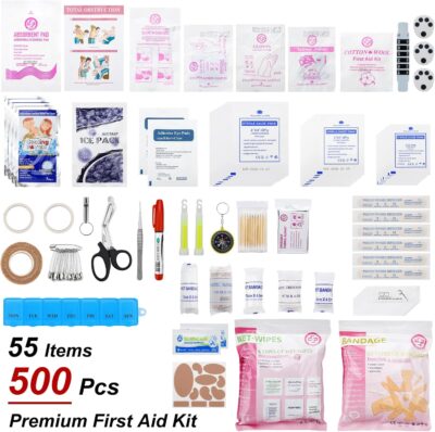 Professional 500 Piece Emergency First Aid Kit for Home, Car, Travel, Camping, Truck, Hiking, Sports, Office, Vehicle & Outdoor Emergencies - Emergency Medical Kit, Large First Aid Kit Survival - Image 3