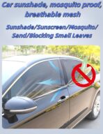2Pack Mesh Car Side Window Sun Shade Cover,UV Protection Rear Side Window Shade, Stretchy Mosquito Net Curtains,Fit for Most of Cars（23.6"*27.5"） - Image 3