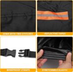 All-Weather Waterproof Car Cover - UV-Resistant Outdoor Full Exterior Protection for Audi A3 Sedan 2013-2025 210D-PU Black with Right Side Zipper - Image 8