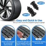 Tire Plug Kit, 95 PCS Tubeless Tire Repair Kit with Heavy-Duty Metal T-Handle Tools, Repair Strips, Screw-in Repair Plugs, Valve Core Tool, Caps & Storage Case for Car SUV Motorcycle ATV - Image 5