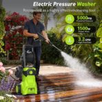 KEPEAK Power Pressure Cleaner for Effortless Cleaning with 4 Quick Connect Nozzles, 5000PSI, Foam Cannon, 52ft Hose Reel, for Cars Fences Driveways Patios - Image 2