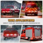 XRIDONSEN 48 inch Truck Tailgate Emergency Lights Strip 288 LED Tail/Rear Window Strobe Light Red White Flashing Warning Hazard Safety Fire Fighter Lights for Vehicles Trucks Pickup POV - Image 6