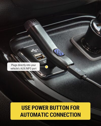 Scosche BTAXS3 Hands-Free Audio Kit, Bluetooth Receiver for Car Stereo with Noise Cancellation, 3.5mm AUX Bluetooth Adapter for Car Radio, Compatible with Siri/Google Assistant Voice Command - Image 4