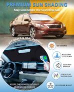 for Altima Windshield Sun Shade Sunshade for Nissan Altima Sedan 2007-2012 Windshield Cover Front Window Sun Shield Foldable Sun Visor Protector UV Heat Protection Car Accessories - Image 2