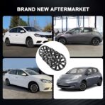 Hubcaps Compatible with Nissan Leaf 2011-2025 ;Nissan SENTRA 2013-2019,16 inch Wheel Covers;Set of 4 Packs (Glossy Black) - Image 8