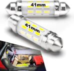 DC12V-24V 212-2 Led Bulb, 6000k White 578 211-2 41mm 42mm 1.65in Festoon LED Dome Light Bulbs, 300LM Super Bright 578 LED Blub for Car Truck Interior Dome Map Door License Plate Courtesy Lights 2pack