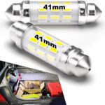 DC12V-24V 212-2 Led Bulb, 6000k White 578 211-2 41mm 42mm 1.65in Festoon LED Dome Light Bulbs, 300LM Super Bright 578 LED Blub for Car Truck Interior Dome Map Door License Plate Courtesy Lights 2pack