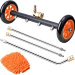 EVEAGE 2-in-1 Undercarriage Pressure Washer Attachment, 16" Pressure Washer Water Broom, 3 Extension Wands Wash Mitt, Reversible Undercarriage Cleaner, 4000 PSI