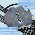 X-Large Seat Cushion for Truck Driver, Upgraded Cushion for Back Support and Pain Relief, Memory Foam with Non-Slip Washable Cover, Relieves Long-Term Truck Sitting and Pain - Image 3