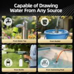 Cordless Pressure Washer with Recharge Battery Powered, 6-in-1 Smart Nozzle, 27 Feet Spray Distance, Handheld Wireless Water Gun for Home, Car, Yard, Pet, Plant - Image 4