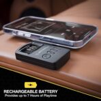 Scosche BTTRFM-SP1 Portable Bluetooth Transmitter/Receiver, FM Transmitter and Wireless Audio Receiver for TV, Headphones, Home/Car Stereo, Airplane Entertainment and more, up to 7 Hour Battery Life - Image 3