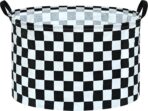 Checkered Storage Basket Extra Large 80L Kids Hamper Baby Laundry Basket Waterproof Toys Car Organizer Collapsible Canvas for Home/Dorm/Pet/Office/Closet/Shelf/Gift Baskets