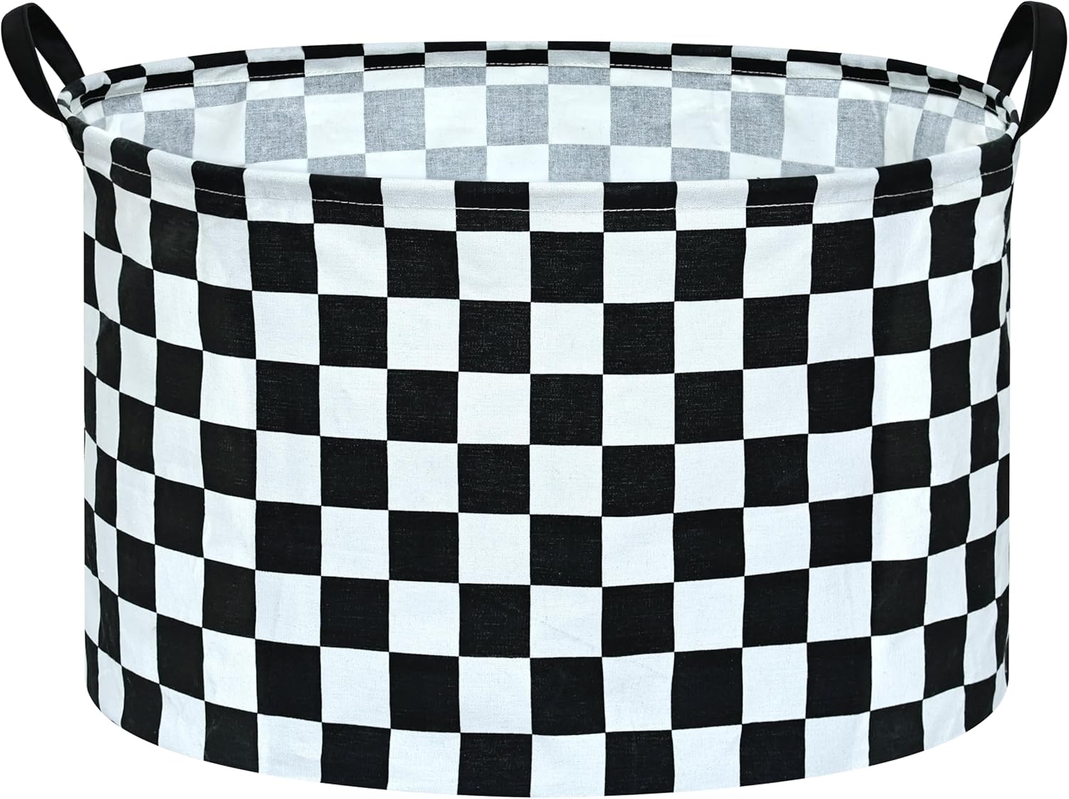 81IvnupAeL._AC_SL1500_.jpg Checkered Storage Basket Extra Large 80L Kids Hamper Baby Laundry Basket Waterproof Toys Car Organizer Collapsible Canvas for Home/Dorm/Pet/Office/Closet/Shelf/Gift Baskets - Image 1