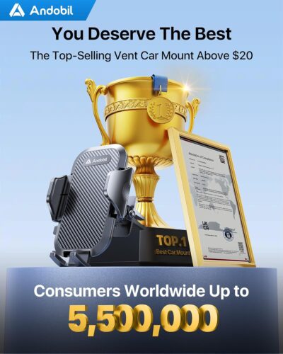 andobil 2026 Upgraded Car Phone Holder Mount, Military-Grade Phone Holders for Your Car Vent Ultra-Stable Metal Clip Universal 360° Cell Phone Car Mount for iPhone 17 Pro Max 16/15/14/13/12/ Samsung - Image 8