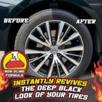 Salty Captain Tire Shine 16.9oz – Tire Shine Spray for Long-Lasting Gloss – Water-Based Formula with UV Shield – Safe for Cars, Trucks, Motorcycles, RVs & More – Non-Greasy & No Sling, Easy to Apply - Image 2