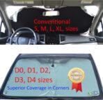 Car Windshield Sun Shade with Storage Pouch by A1 Sunshade Retractable Automotive Car Truck SUV Front Window Shield Blocker Screen Visor Protector Cover for Auto Interior Accessories for Heat Medium - Image 3