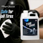 Magic Finish Tire Shine (1 Gallon) – Silicone-Based Tire Dressing for Long-Lasting Wet Look – High-Gloss Car Cleaning Supplies for Pro Detailing Results - Image 6