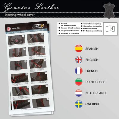 CAR+ 2505WBB Steering Wheel Cover, Black - Image 4