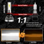 H8/H9/H11 9005 bulb combination, 66000LM ultra bright 6500K 9005 H11 bulb, no cooling fan, truly plug and play, non-polar, wide-angle drive fog lights, set of 4 - Image 3