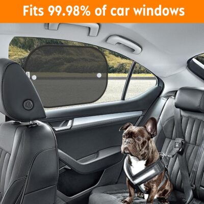 [2026 Upgraded] Car Shades for Side Windows 19"x12"(4 Pack),Sun Shade for Window with 8 Suction Cups,Car Window Shades Can Blocks 99.98% UVR,Window Shade for Baby - Image 4