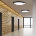 Maxxima 32" Oval Black LED Ceiling Mount Light Fixture, 5500 Lumens, 3 CCT Color Selectable 3000K/4000K/5000K, Dimmable Flush Mount Indoor Light, Perfect for Kitchen or Bedroom Lighting - Image 3