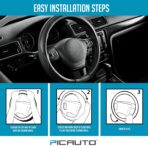 PIC AUTO Steering Wheel Cover, Black Piping Leather, Sports Carbon Fiber and Super Breathable Leather, Universal 14.5-15.5 Inch Anti-Slip Steering Wheels Accessories for Men & Women - Image 7