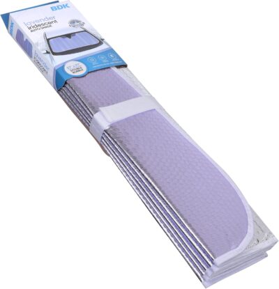 BDK Lavender Shine Car Windshield Sun Shade Accordion Folding Sunshade for Windshield Blocks UV Rays Sun Visor for Car Front Window Protector - Easy Setup Keeps Your Vehicle Cool - 58 x 27 inches - Image 6