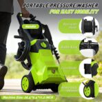 KEPEAK Power Pressure Cleaner for Effortless Cleaning with 4 Quick Connect Nozzles, 5000PSI, Foam Cannon, 52ft Hose Reel, for Cars Fences Driveways Patios - Image 8
