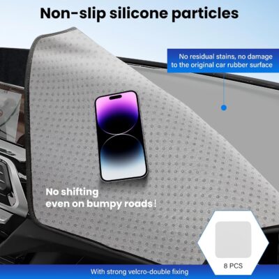 Dash Cover Mat Compatible with Chevy Equinox 2018-2024 (Without HUD) Car Interior Dashboard Cover Mat Nonslip Dashmat Sunshade Glare UV Rays Protector Accessories Custom Fit - Image 5