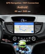 Rimoody 4G+64G Android 13 Car Stereo Radio for Honda CRV 2012-2016, Wireless Carplay Andorid auto GPS 5G-WiFi 9'' Touchscreen Bluetooth FM/RDS EQ-32 SWC Backup Camera - Image 4