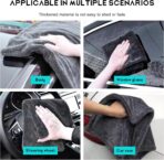 Microfiber Towels for Cars, 15.7"x23.6" 1200 GSM Ultra Thick Soft Car Detailing Drying Towel, Super Absorbent Double Twisted Loop Cloth Cleaning Towel for Car Truck SUV - Image 7