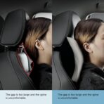 Make Comforting Car Headrest Pillow, Car Pillow for Driving with Adjustable Strap, 100% Memory Foam Neck Cushion, Breathable Removable Cover & Ergonomic Design - Car Neck Pillow(Moonlight-Silver, 1PC) - Image 7