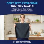 Microfiber Wholesale MW Pro 16x16 Auto Detailing Towels - Plush Car Drying Cloths for Wax Removal, Interiors & Body Shops - Scratch Free (Black, 12-Pack) - Image 3