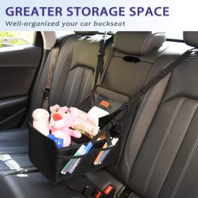 Kids Car Organizer Backseat- Easy-to-Reach Car Organizers and Storage for Back Seat Between Seats with Tissue Box and Side Pockets, Car Travel Accessories for Baby Long Trips with cup Holders - Image 6