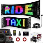 2PCs Programmable Scrolling Led Eyes Display, 23.62"x4.72" Flexible Devil Eyes Windshield with Remote and APP Control, Led Sign for Cars/Trucks/SUVs, Customizable Digital Display for Store School Hotel Party - Image 9